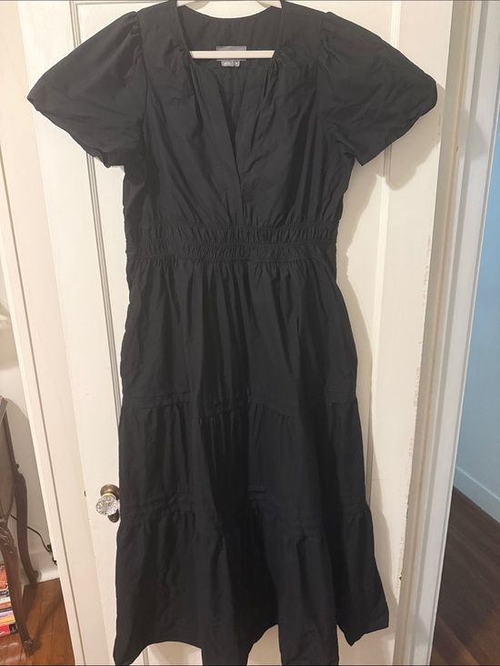 Anthropologie Dresses & Skirts - Anthropologie Somerset Black Tiered Maxi Dress with Puff Sleeves